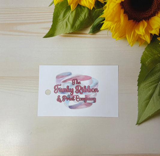 Personalised Swing Tags – 85x55mm | Single or Double-Sided image 1