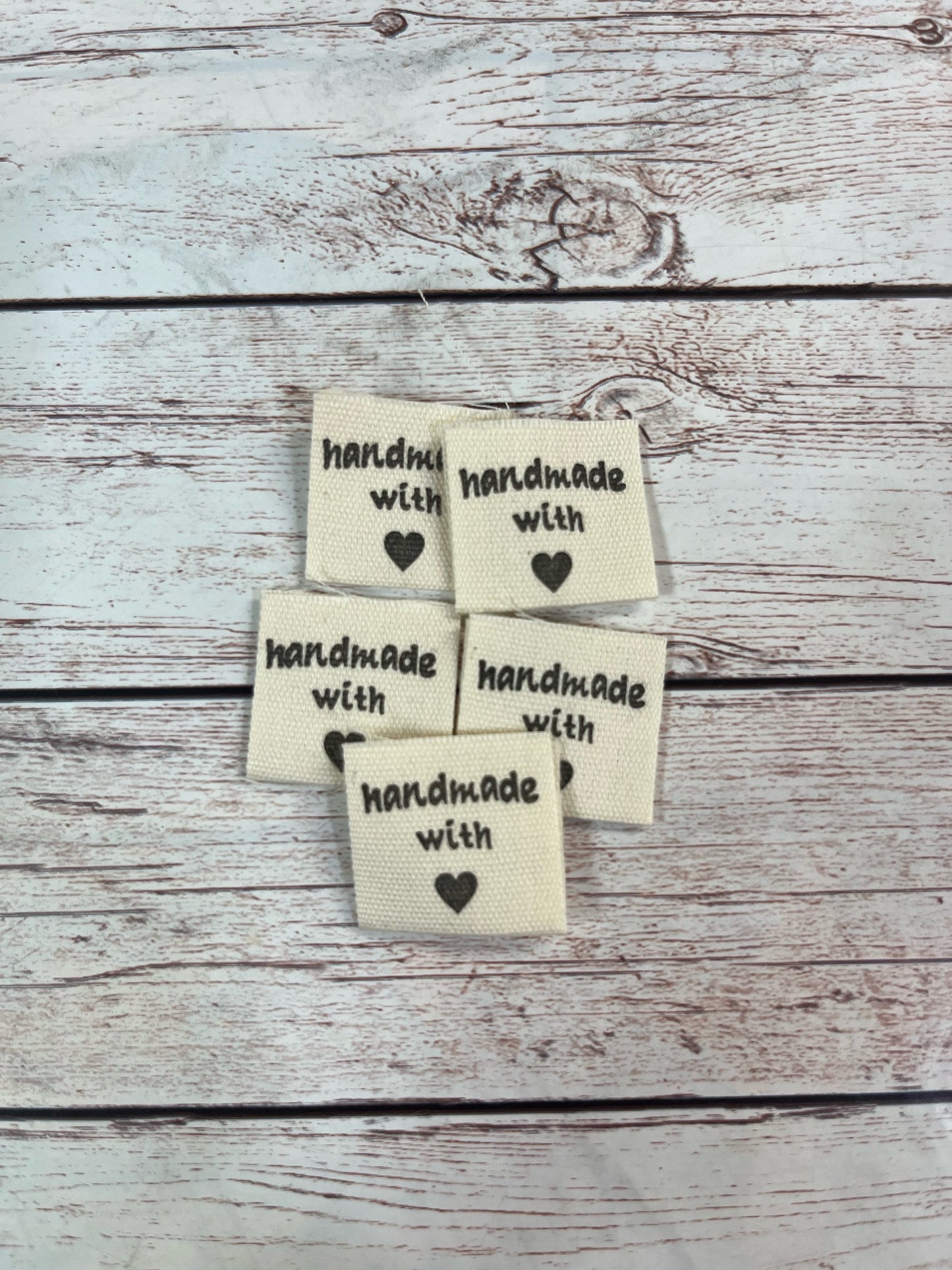 Handmade with love cotton labels image 0