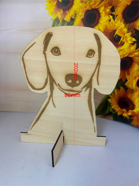Dogs head display stand - Dachshund image 1