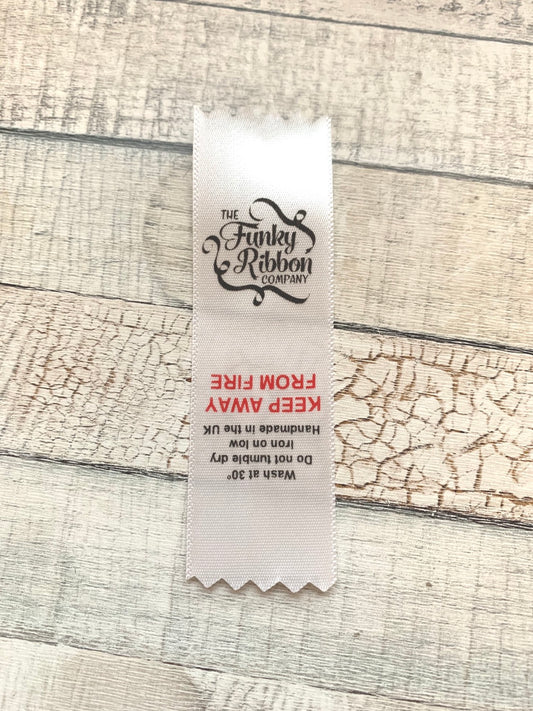 25mm Wash care labels - sew in labels- Fire safety labels - image 1