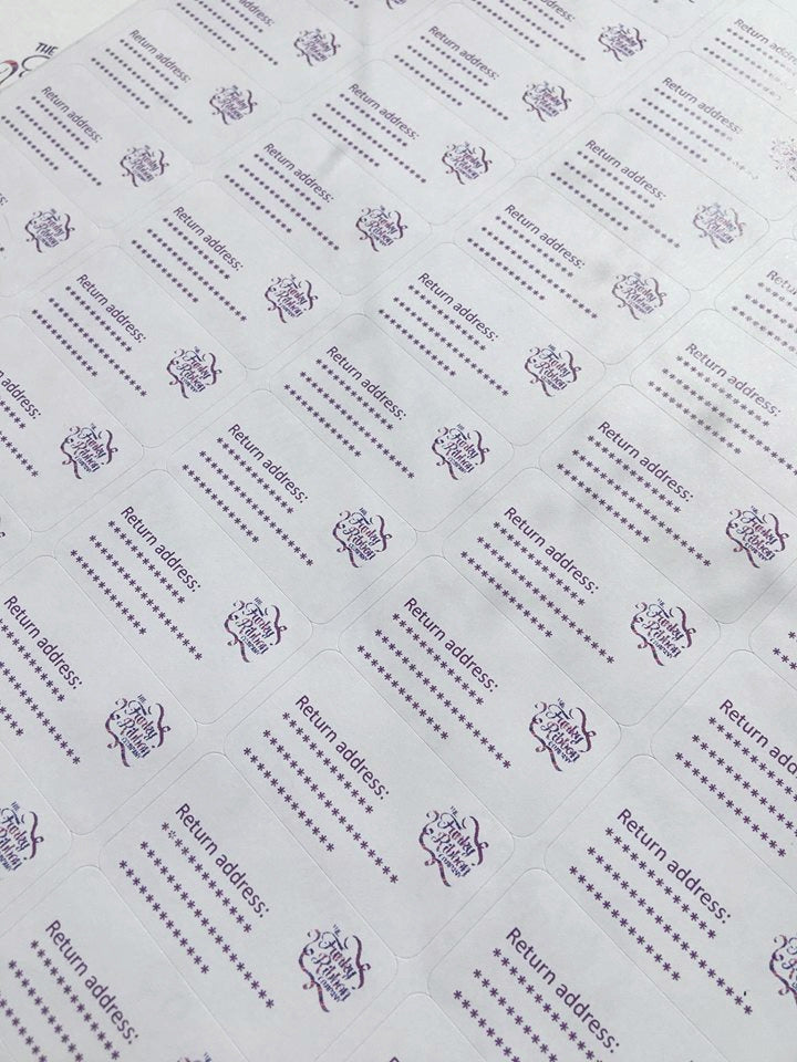 Return address stickers 38 x 21mm image 0