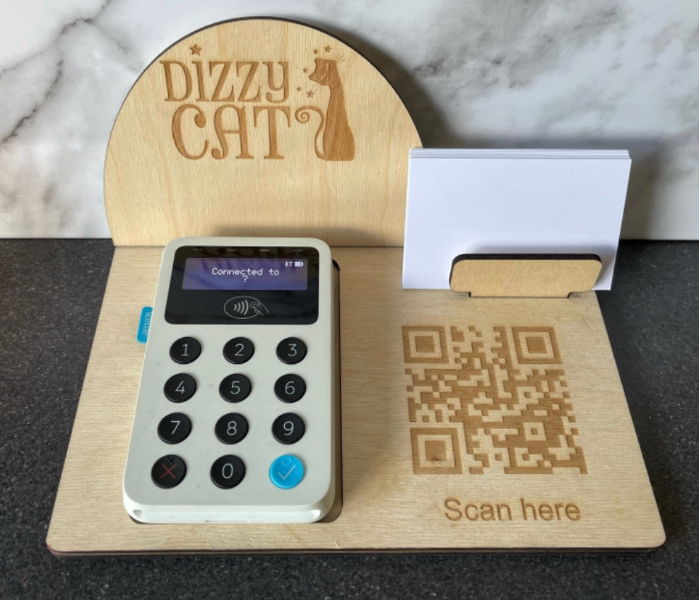 Card Reader Station – Holds any Reader and Business Cards image 1