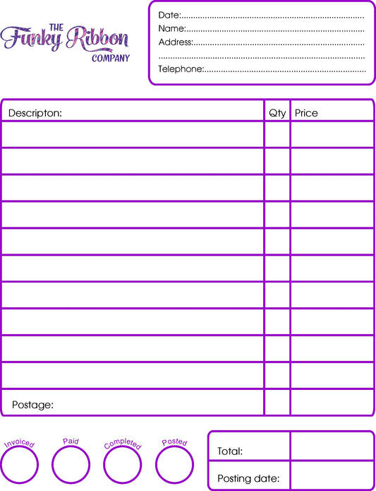Personalised A5 order book image 1