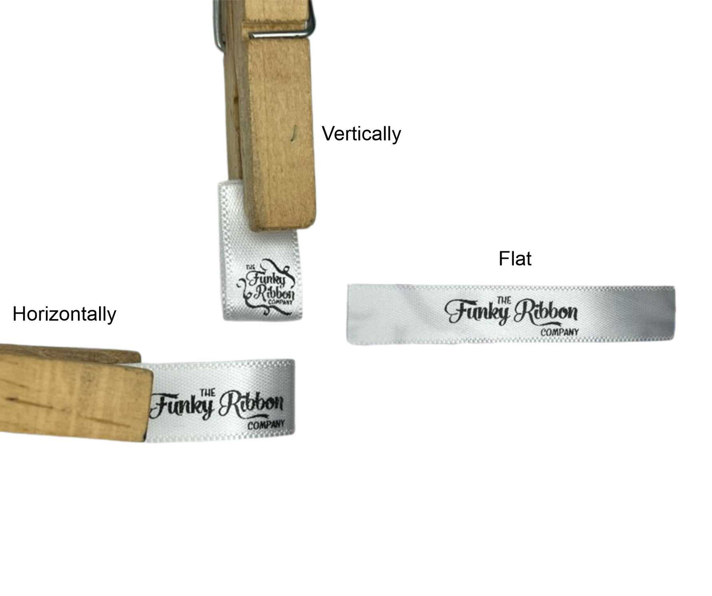 White - 25mm Satin Sew-In Labels – Wash-Proof Print image 1