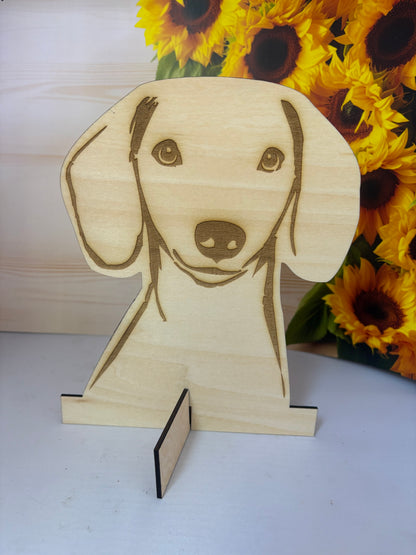 Dogs head display stand -  Dachshund image 0