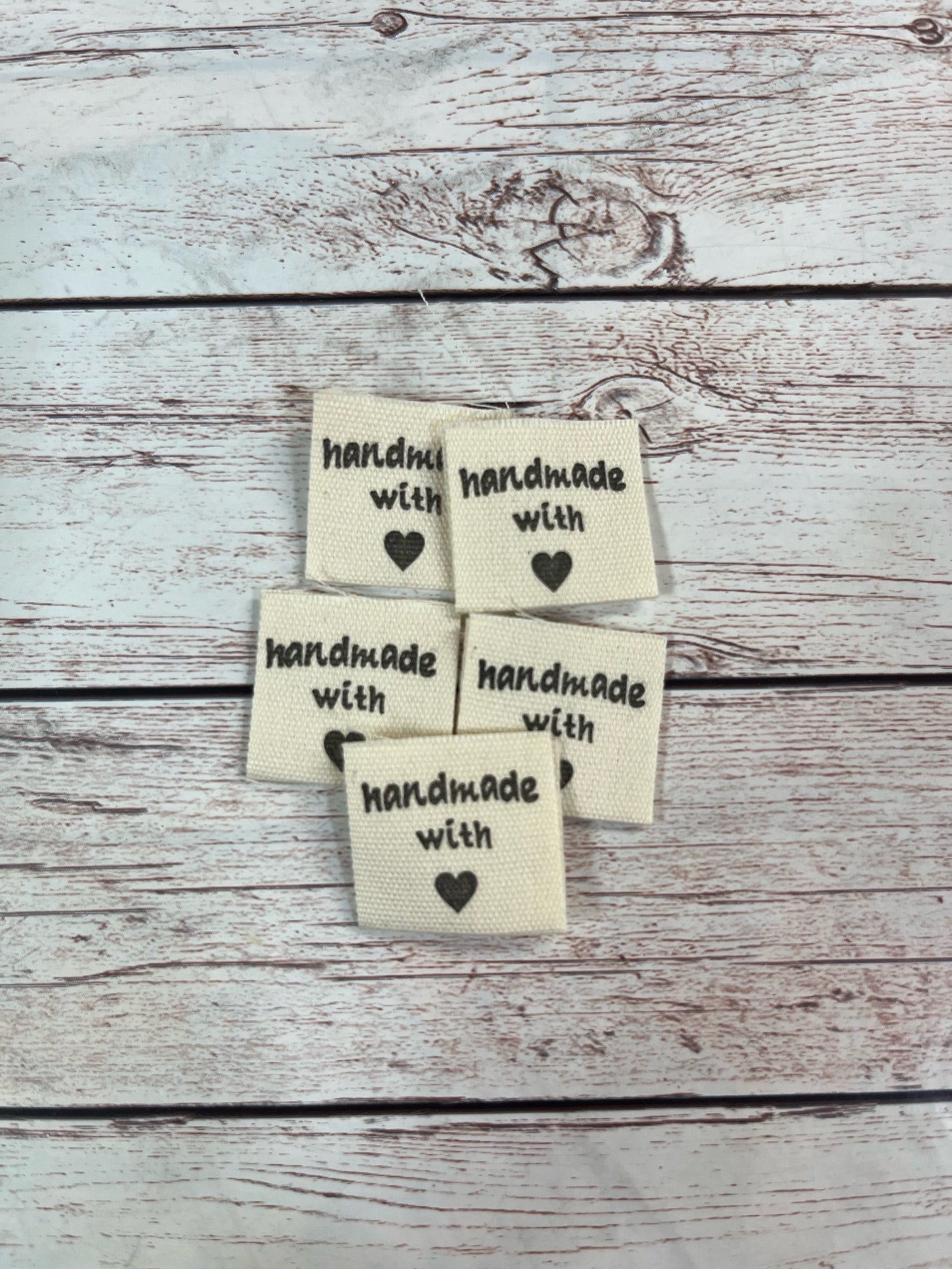 Handmade with love cotton labels image 0