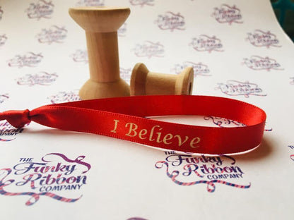 I Believe Pre-Printed Bauble Ribbons – Ready to Tie & Trim Your Christmas Decor
