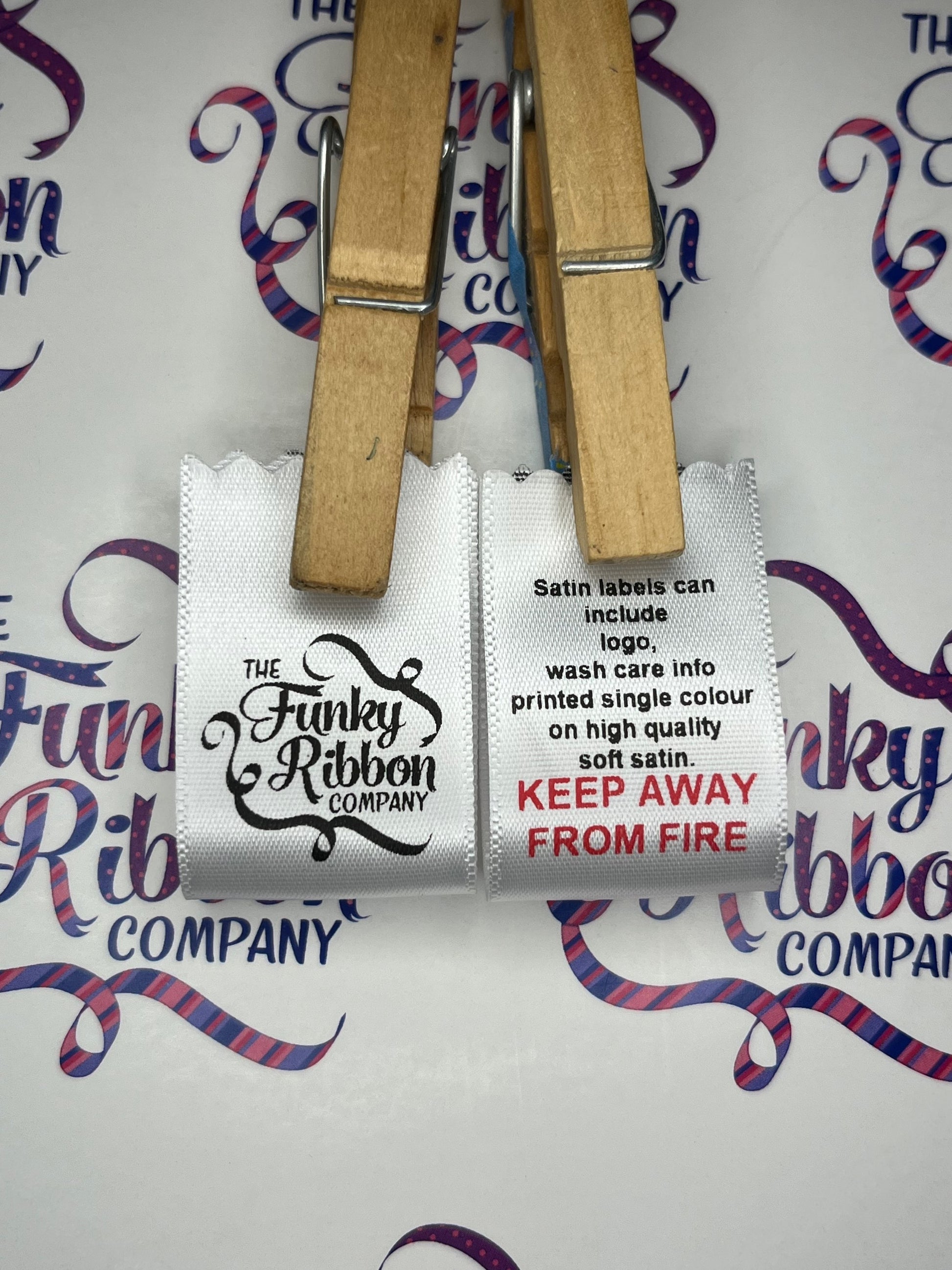 25mm Wash care labels - sew in labels- Fire safety labels - image 0