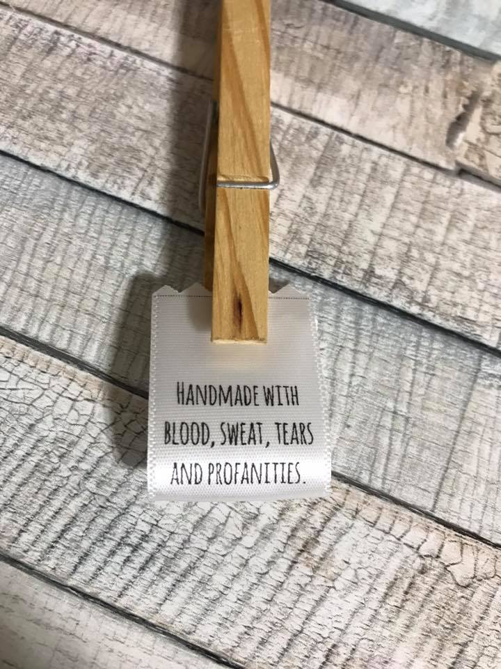 Handmade with blood, sweat labels image 0