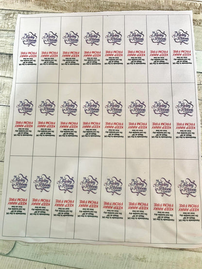 Personalised Printed Polyester Jersey Labels – Customised Washcare Labels image 1