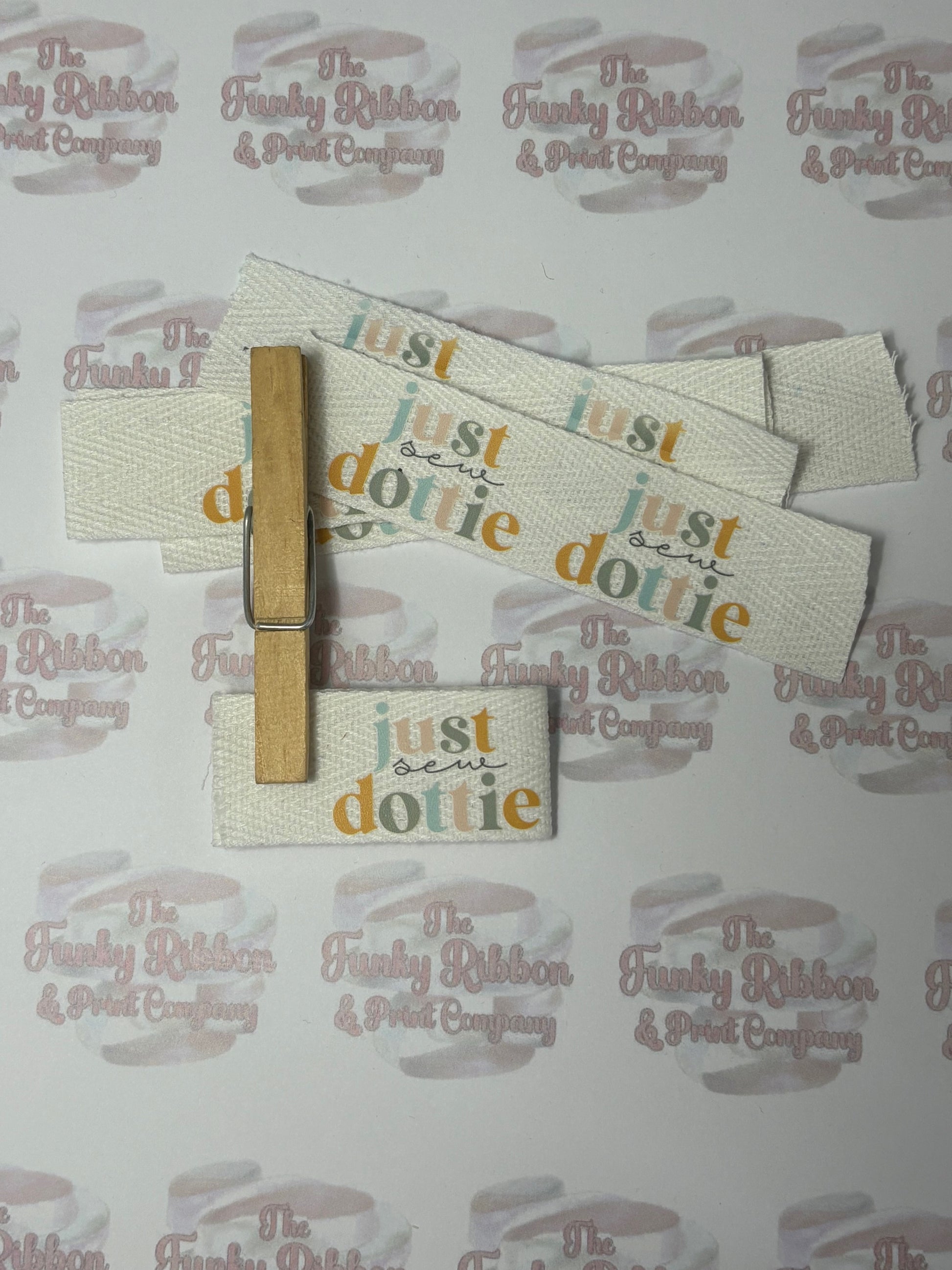 25mm Personalised Cotton labels - Pack of 50 image 0