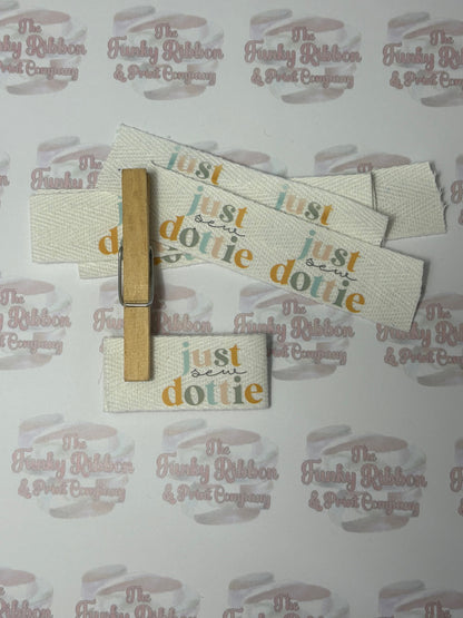 25mm Personalised Cotton labels - Pack of 50 image 0