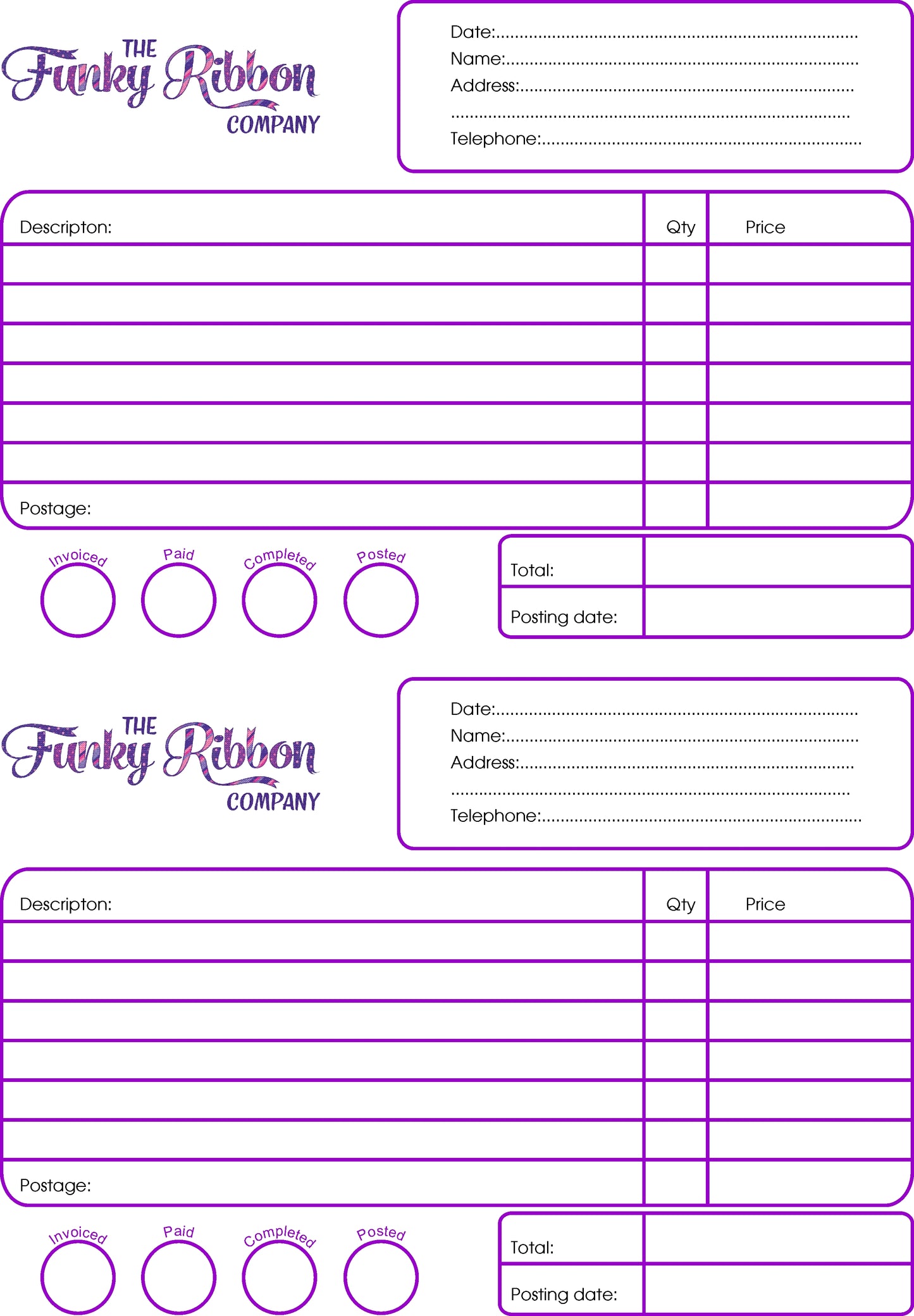 A4 Order Book – Customizable with 2 Stylish Designs | Duplicate or Non-Duplicate image 0