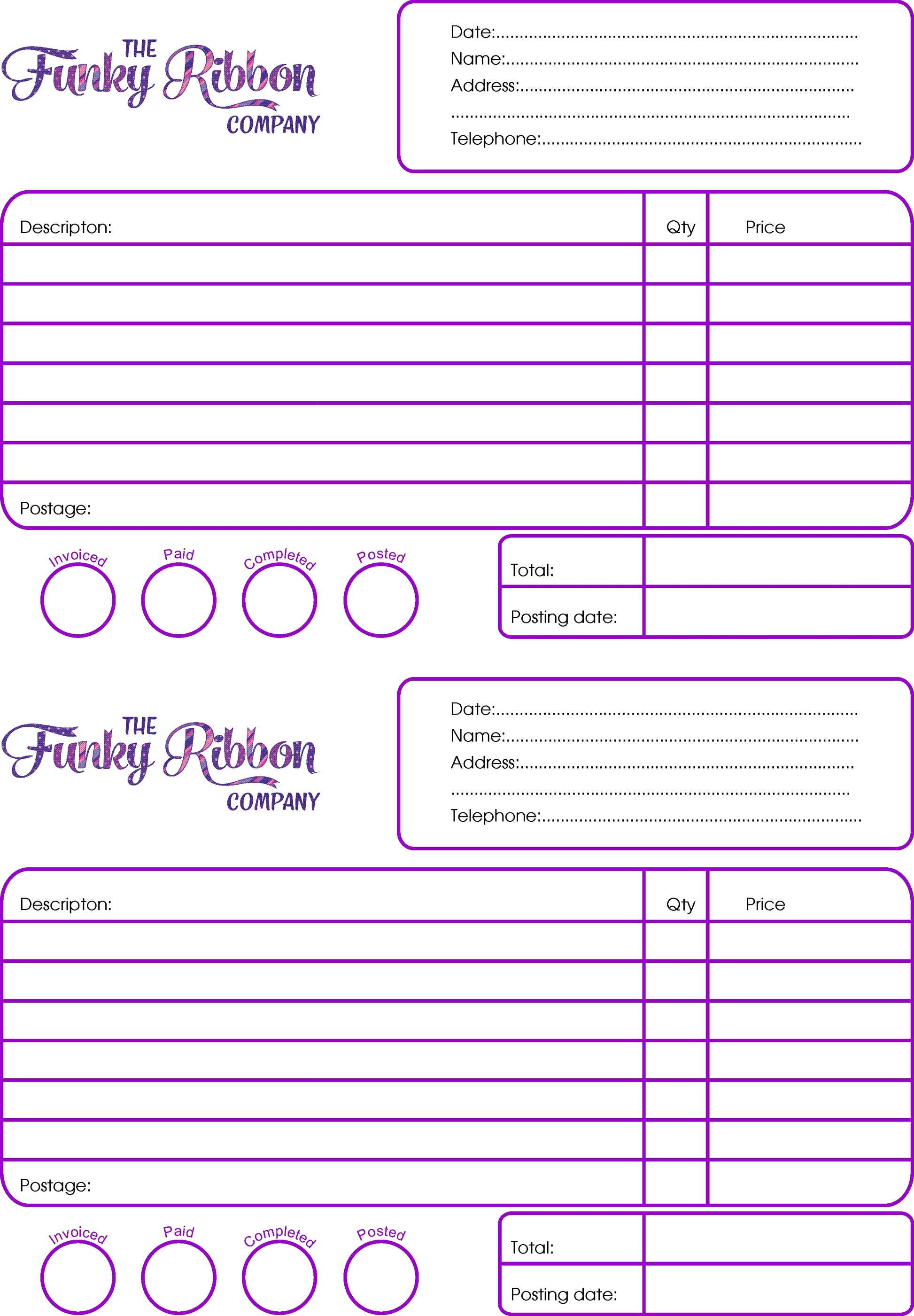 A4 Order Book – Customizable with 2 Stylish Designs | Duplicate or Non-Duplicate image 0