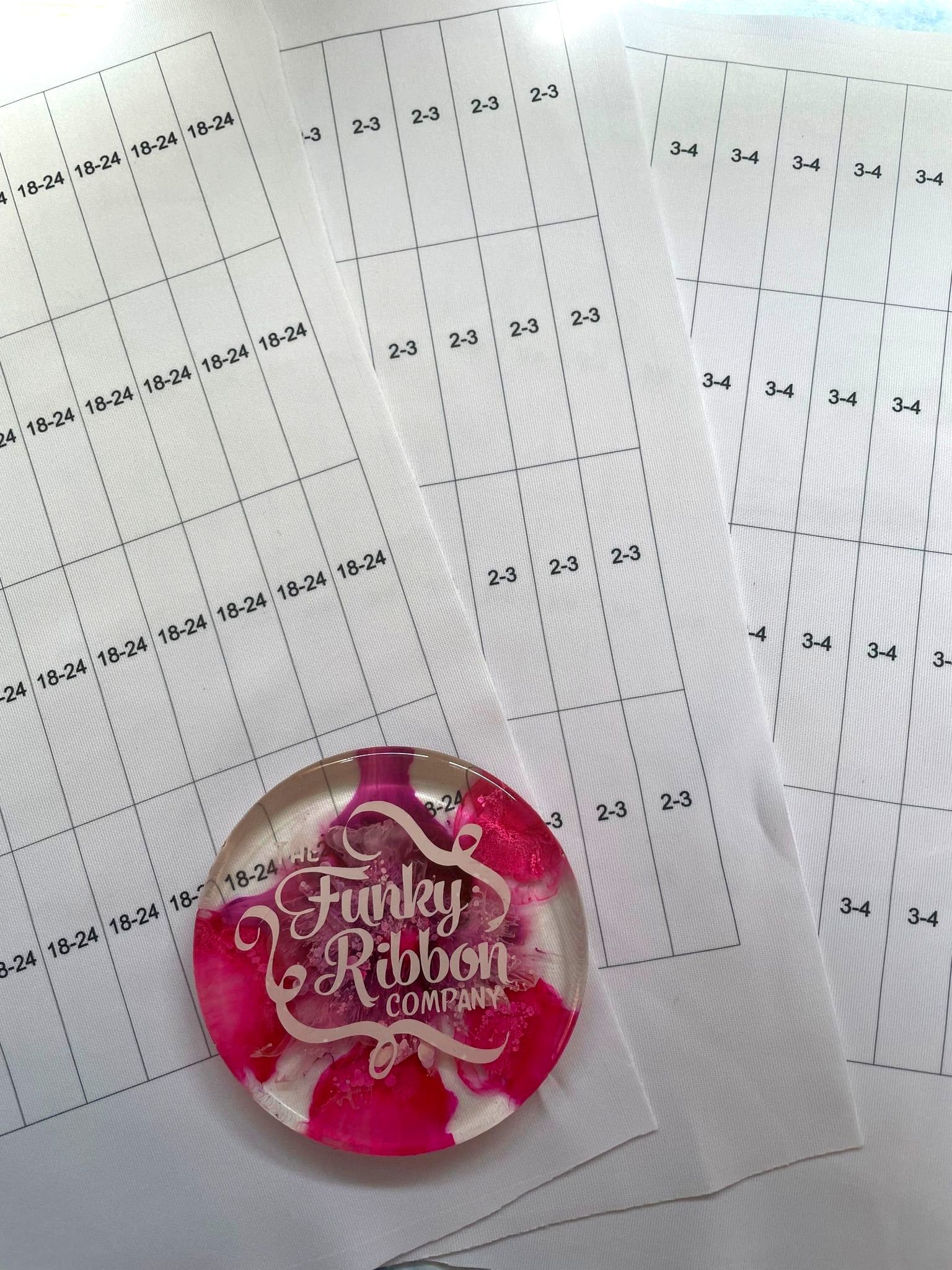 Jersey Size label sheets image 0