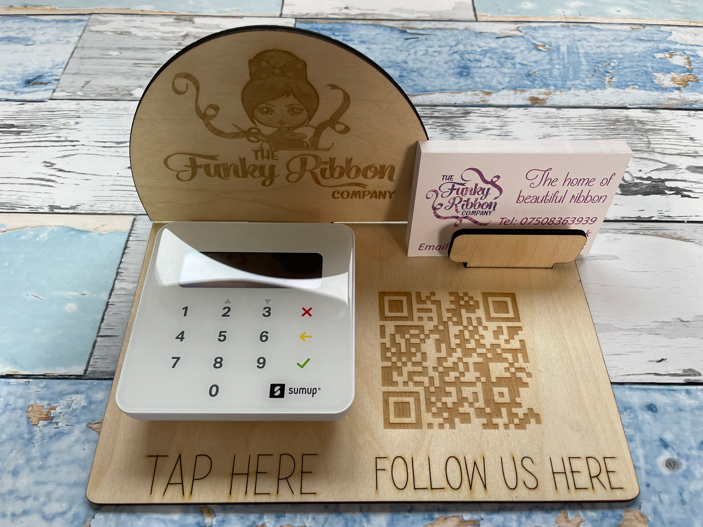 Card Reader Station – Holds any Reader and Business Cards image 0