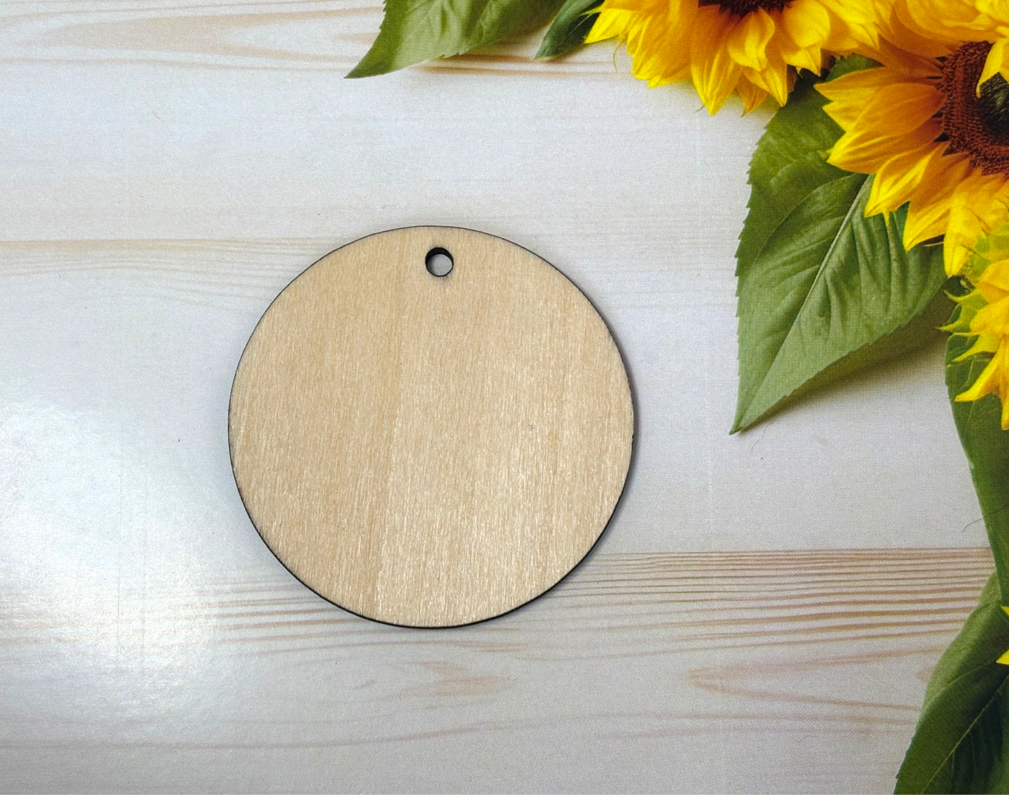 50mm Wooden Keyring Blanks – Pack of 10 image 2