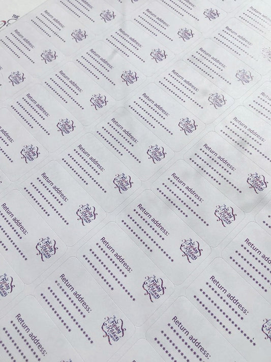 Return address stickers 38 x 21mm image 0