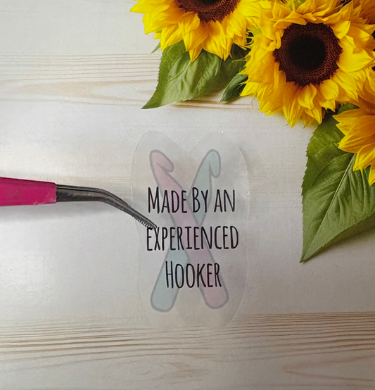 Made by an experinced hooker clear stickers image 0