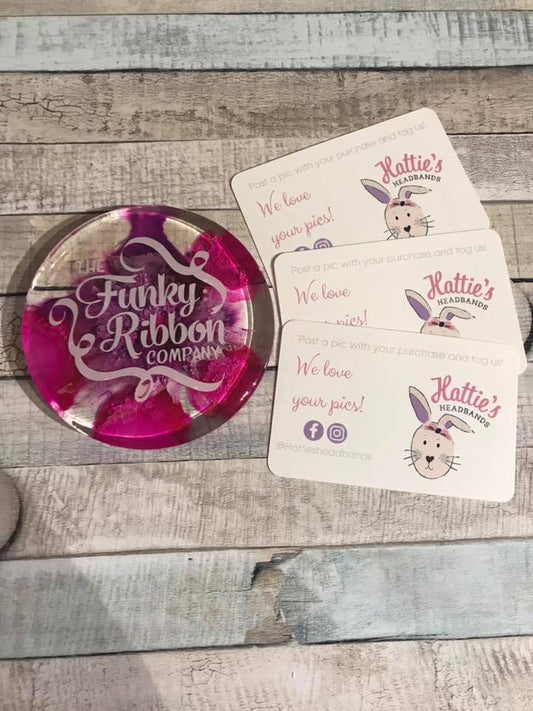 Personalised Thank You Cards – 85x55mm | Single or Double-Sided image 0