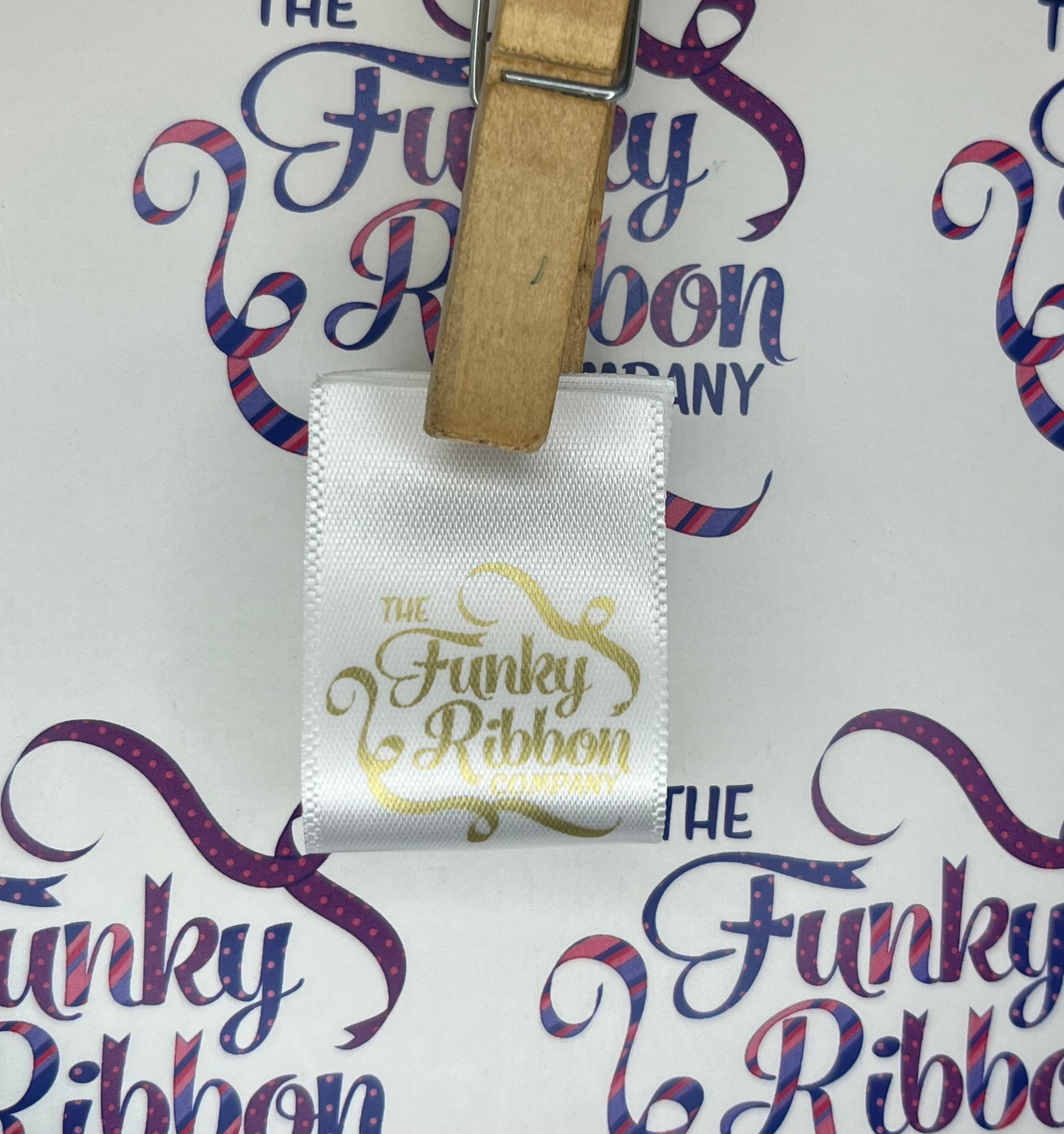 White - 15mm -  Sew in Labels image 2