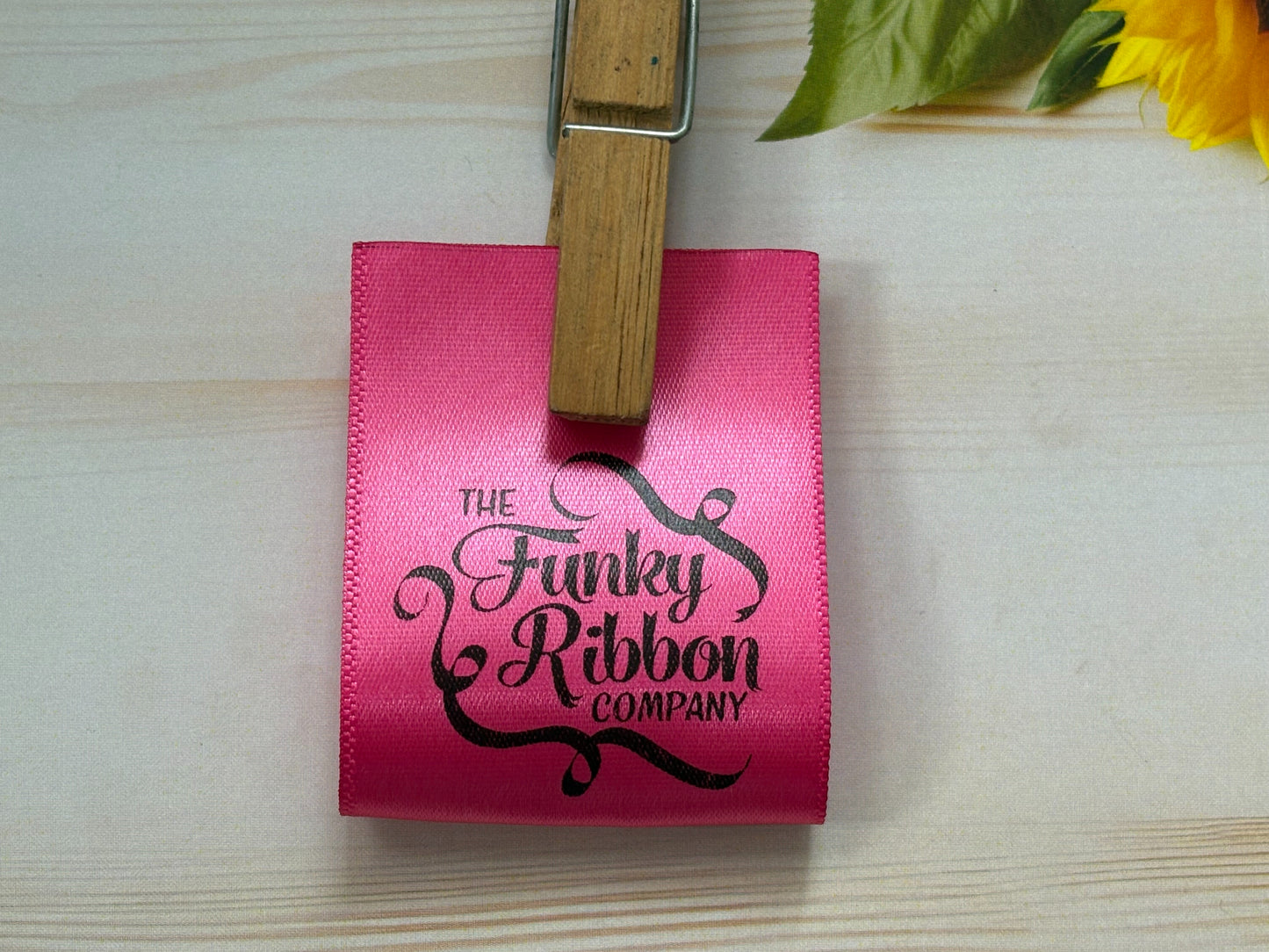 Personalised Hot pink - 25mm Satin Sew-In Labels