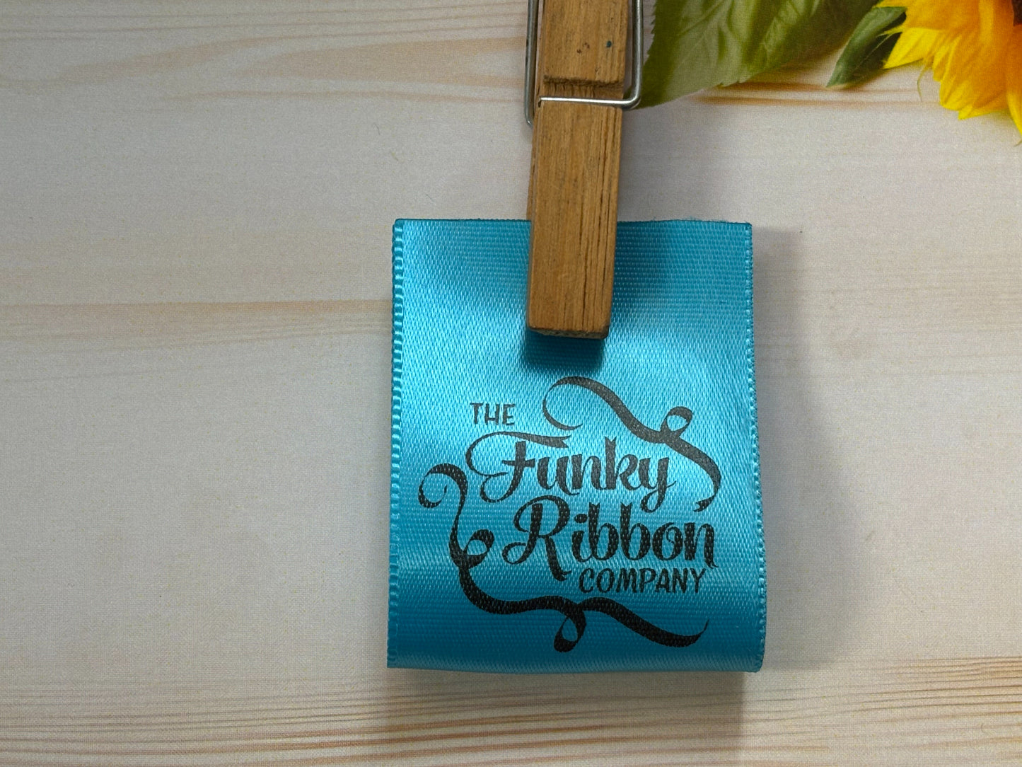 Personalised Aqua - 25mm Satin Sew-In Labels