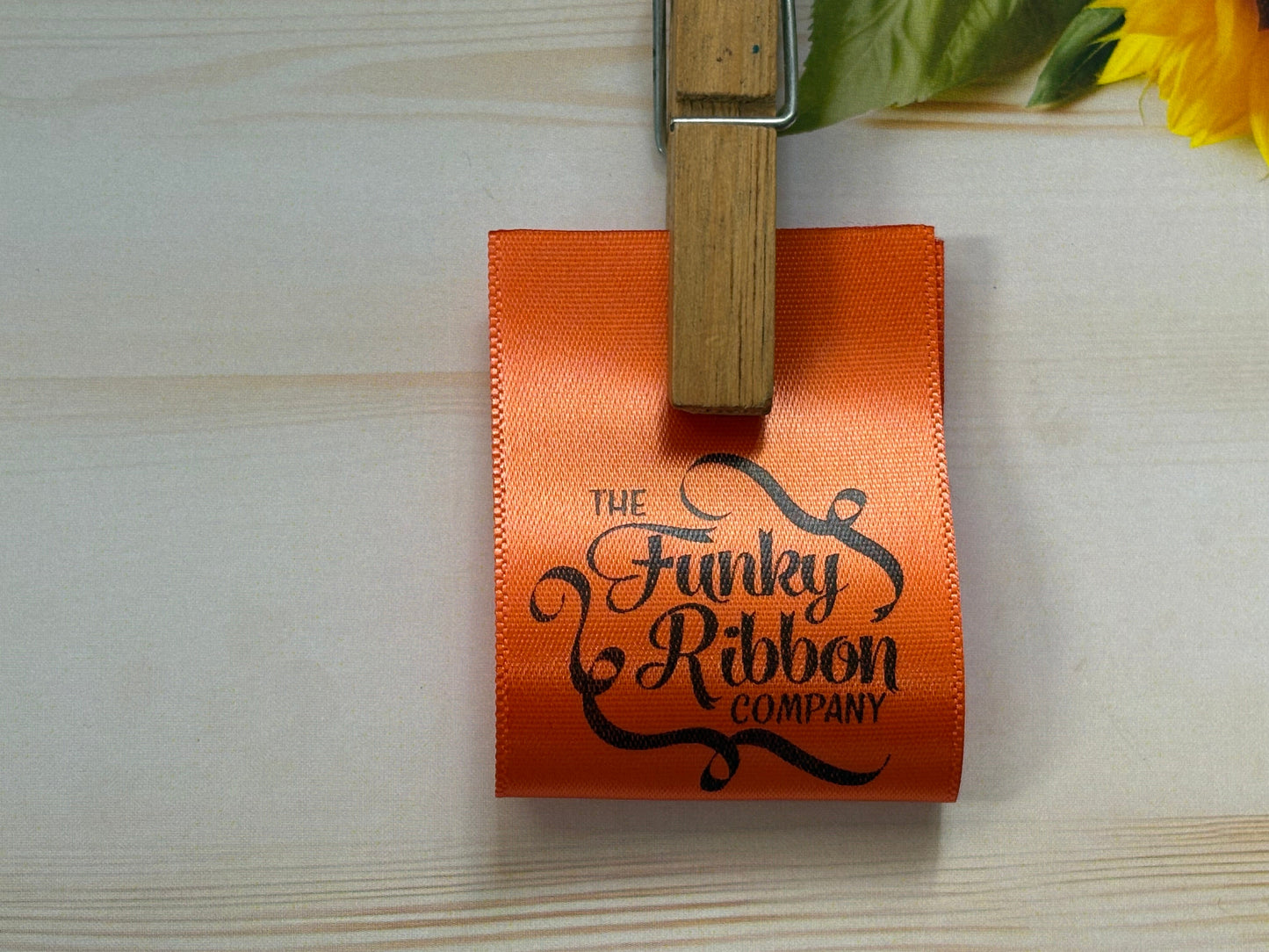 Personalised Orange - 25mm Satin Sew-In Labels