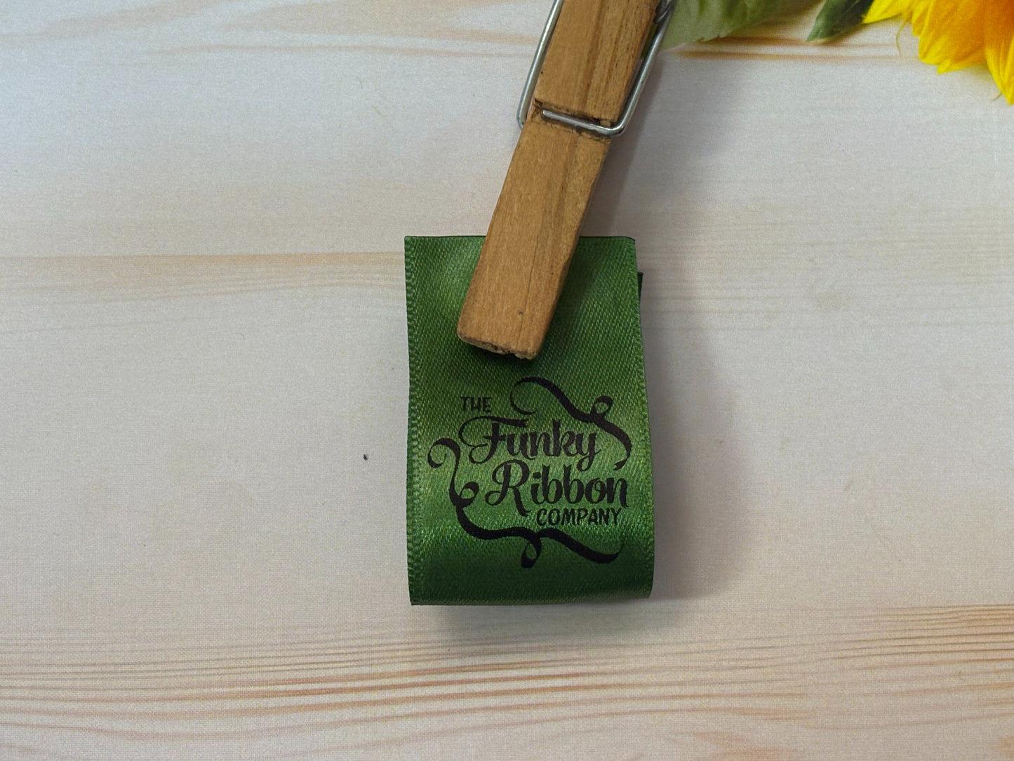 Personalised Forest Green - 25mm Satin Sew-In Labels