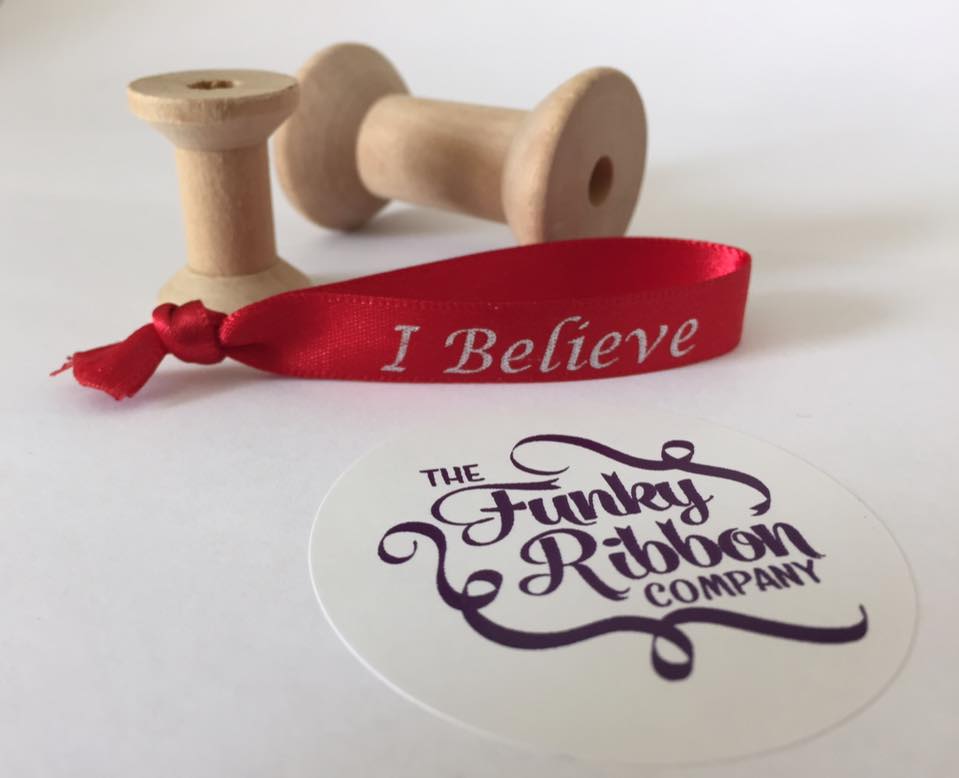 10mm Satin Ribbon – “I Believe” – 30cm Length – Pack of 1 image 0