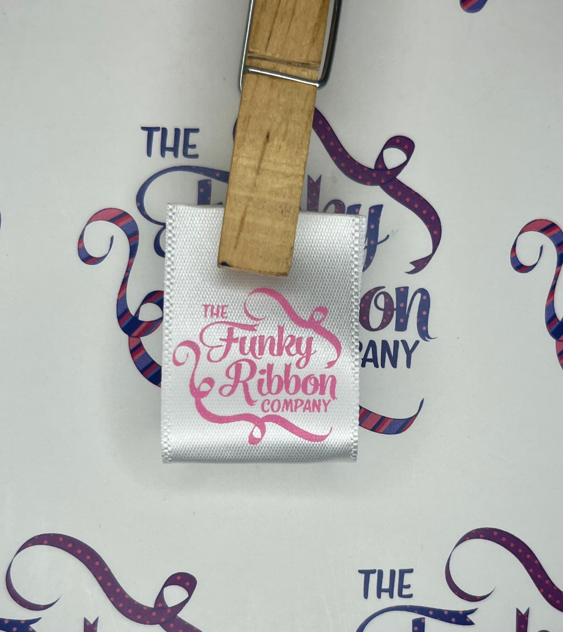 White - 15mm -  Sew in Labels image 4