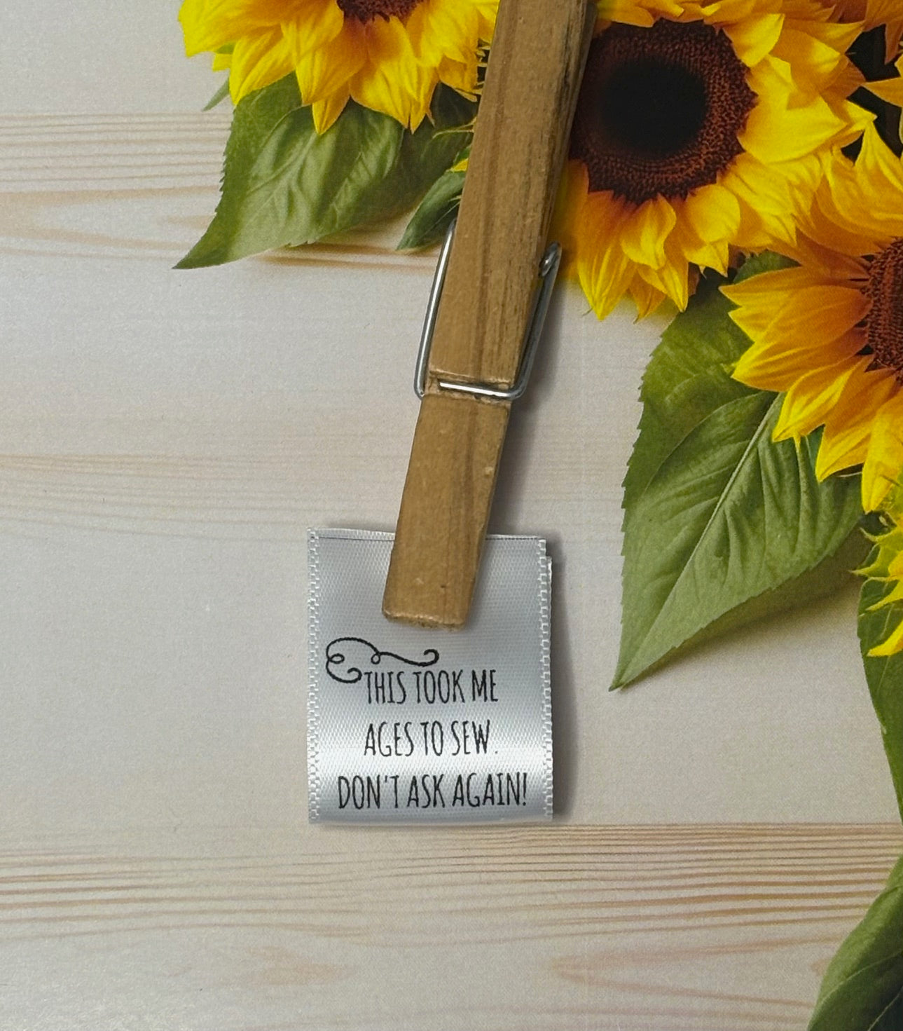 25mm funny sew in labels - This took me ages to knit/crochet/sew image 1