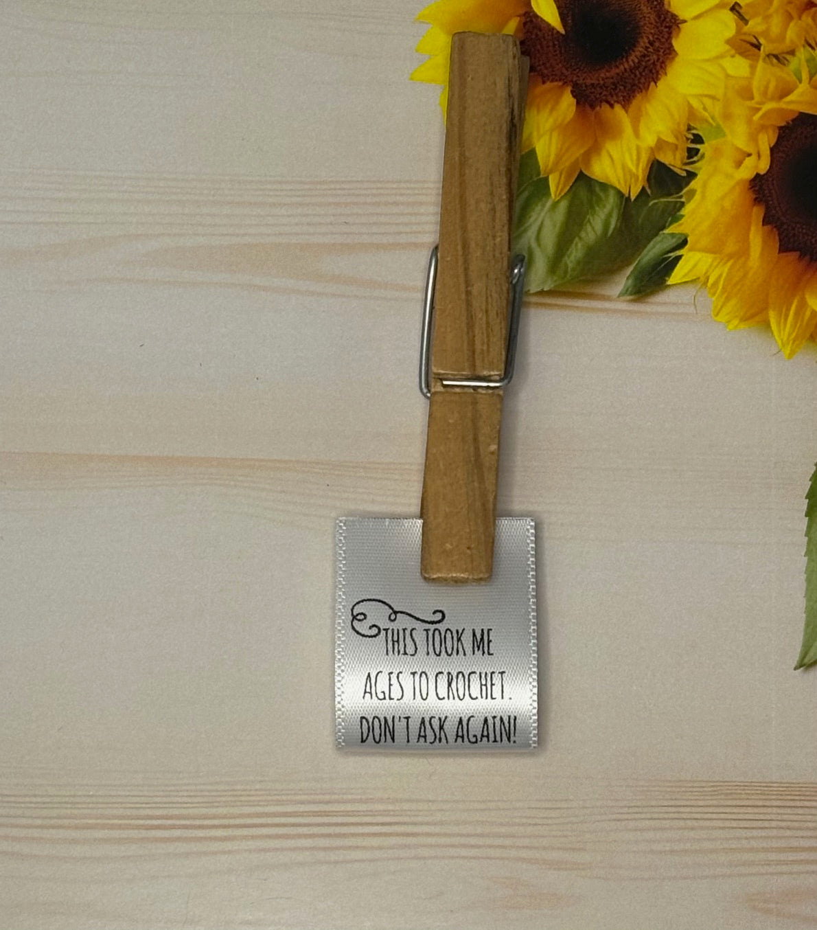 25mm funny sew in labels - This took me ages to knit/crochet/sew image 2