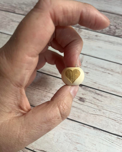 Wooden logo beads - Personalised image 0