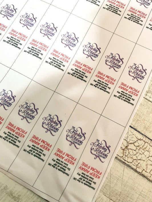 Personalised Printed Polyester Jersey Labels – Customised Washcare Labels image 0