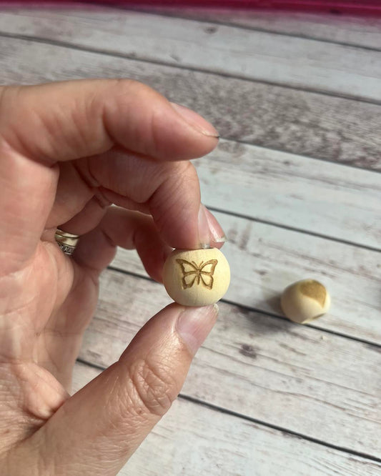 Wooden logo beads - Personalised image 1